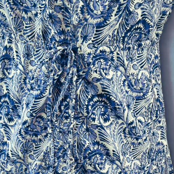 J.Crew Collection Halter Feminine Midi Dress - Size 4 - Blue & White Print - EUC - Picture 6 of 7